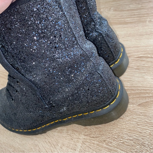 Dr Martens Black Chunky Glitter 1460 Farrah Lace Up Boots Women’s 11, EU 43 - Picture 8 of 13